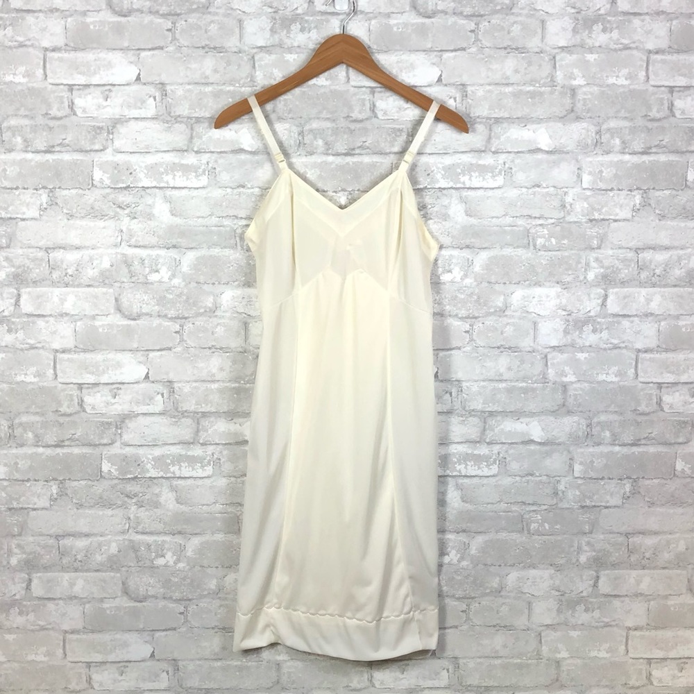 Vintage Mary Barron Pullover Full Slip Off White S - Picture 2 of 13